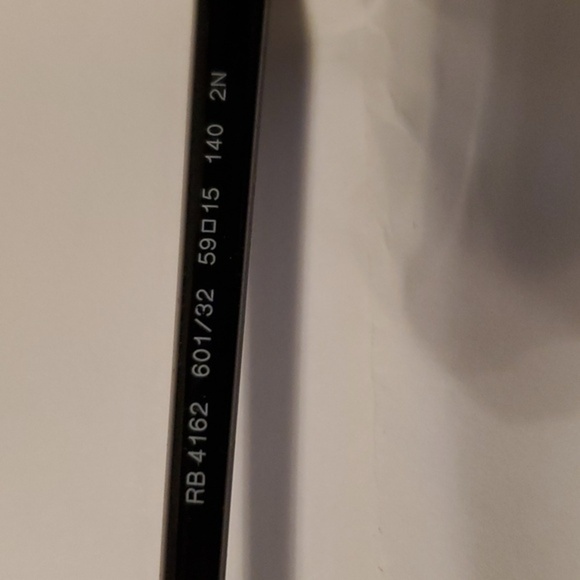 Ray-Ban RB4162 Polished Black FRAME Grey LENSES polarized unisex sunglasses new - Picture 7 of 8